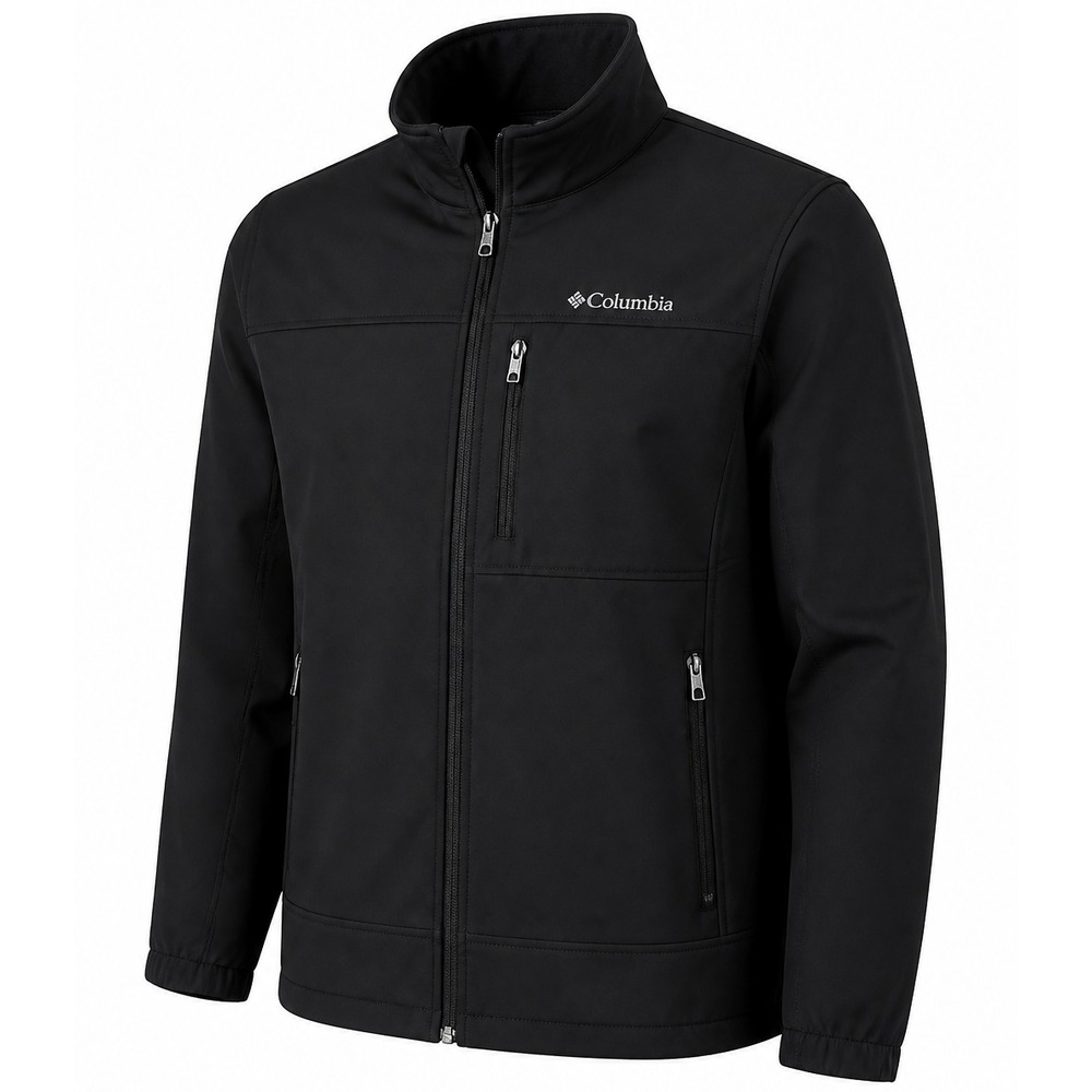 Columbia Ascender Softshell Jacket Mens XXL 2XL Black Full Zip Tech Pkt LS